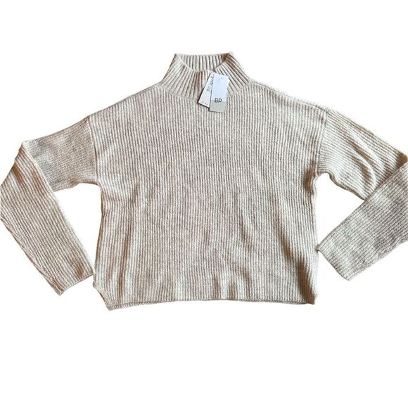 BP Mock Neck Sweater in Beige Size XXS - Picture 3 of 7